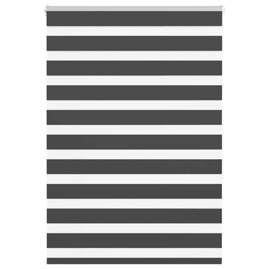 vidaXL Zebra rolgordijn 95x150 cm stofbreedte 90,9 cm zwart afbeelding 1