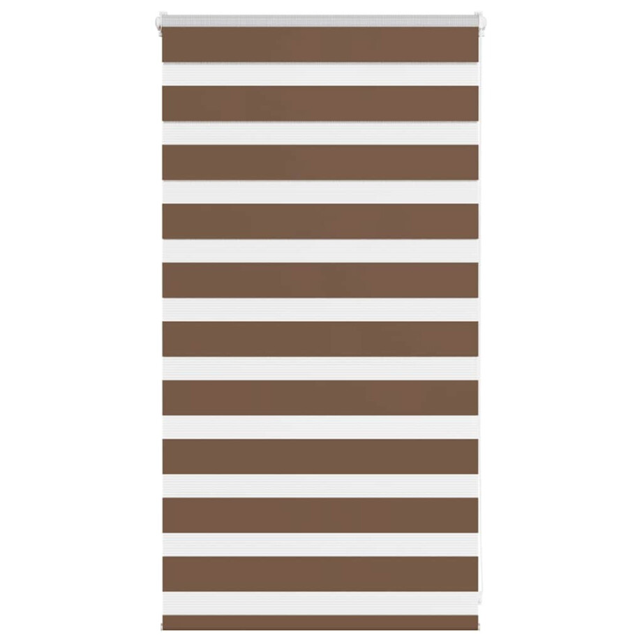 vidaXL Zebra rolgordijn 80x100 cm stofbreedte 75,9 cm polyester bruin vidaXL Zebra rolgordijn 80x100 cm stofbreedte 75,9 cm polyester bruin afbeelding 1