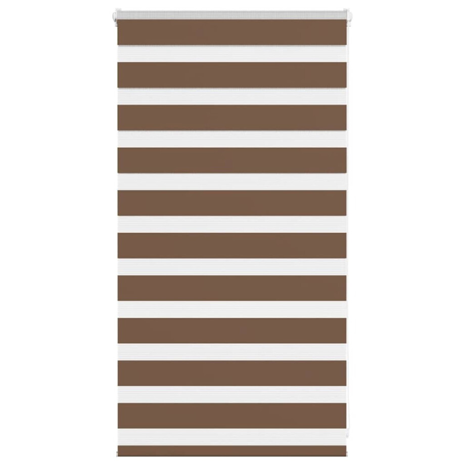 vidaXL Zebra rolgordijn 85x100 cm stofbreedte 80,9 cm polyester bruin vidaXL Zebra rolgordijn 85x100 cm stofbreedte 80,9 cm polyester bruin afbeelding 1