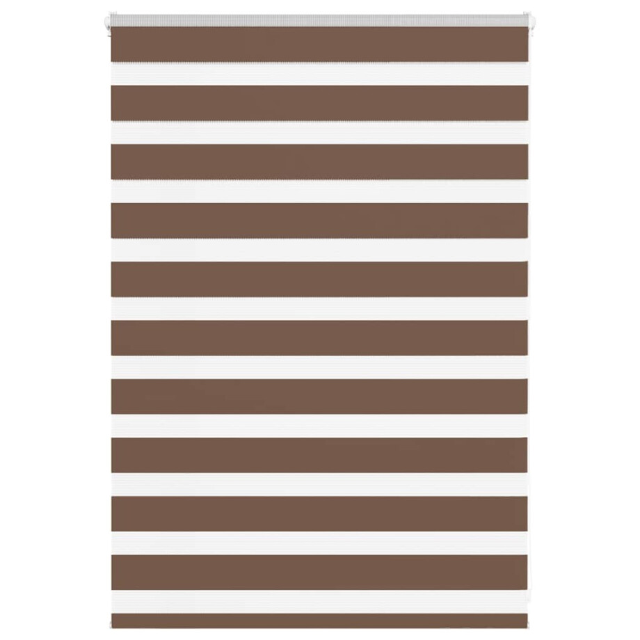 vidaXL Zebra rolgordijn 100x100 cm stofbreedte 95,9 cm polyester bruin afbeelding 1