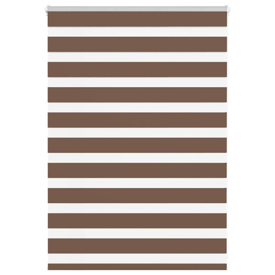 vidaXL Zebra rolgordijn 105x100 cm stofbreedte 100,9cm polyester bruin afbeelding 1