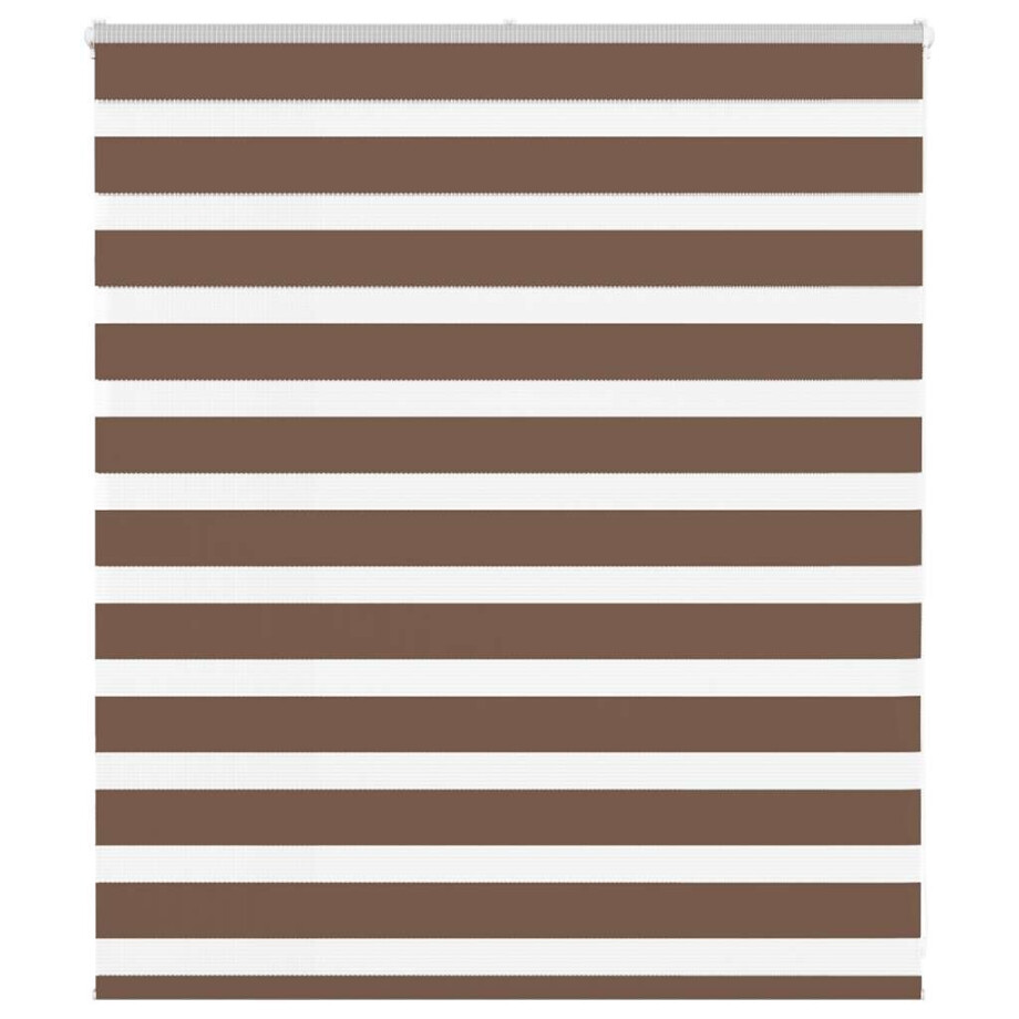 vidaXL Zebra rolgordijn 120x100 cm stofbreedte 115,9cm polyester bruin vidaXL Zebra rolgordijn 120x100 cm stofbreedte 115,9cm polyester bruin afbeelding 1
