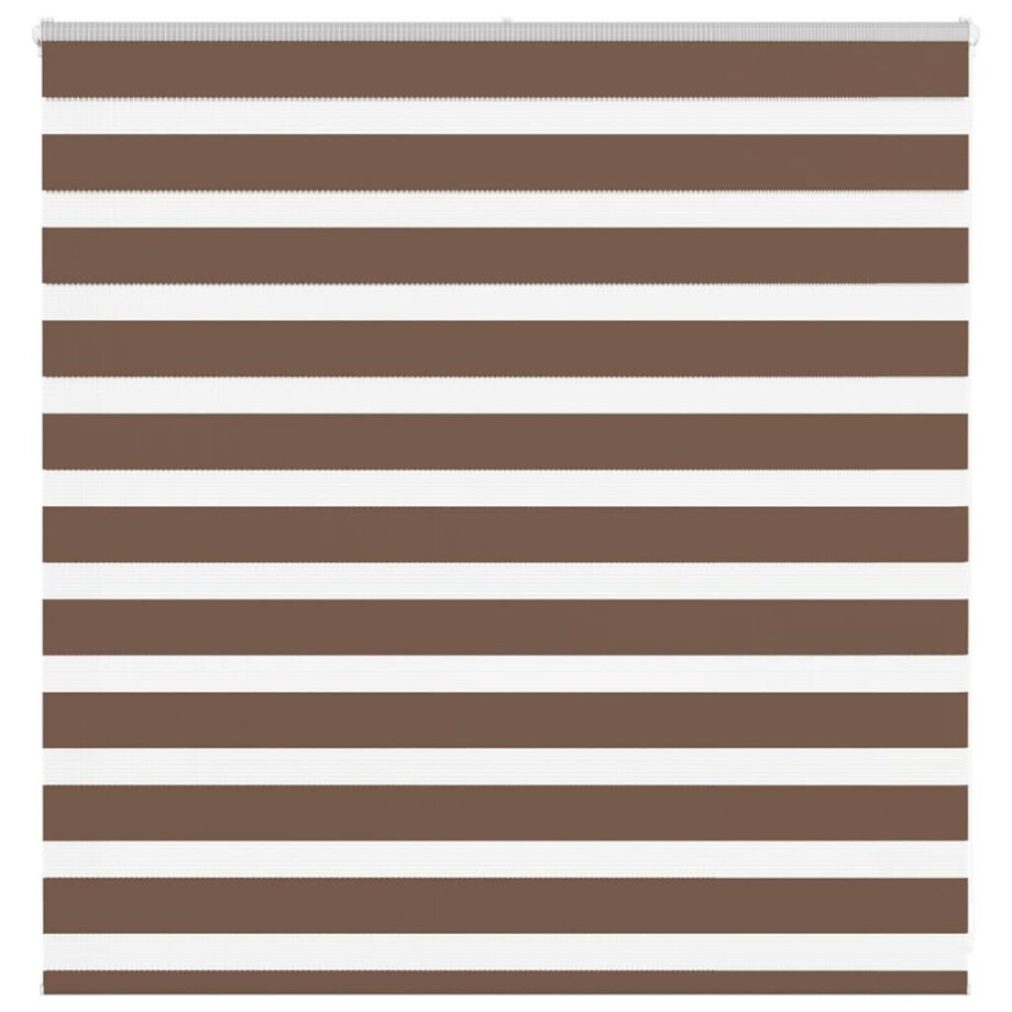 vidaXL Zebra rolgordijn 140x100 cm stofbreedte 135,9cm polyester bruin vidaXL Zebra rolgordijn 140x100 cm stofbreedte 135,9cm polyester bruin afbeelding 1