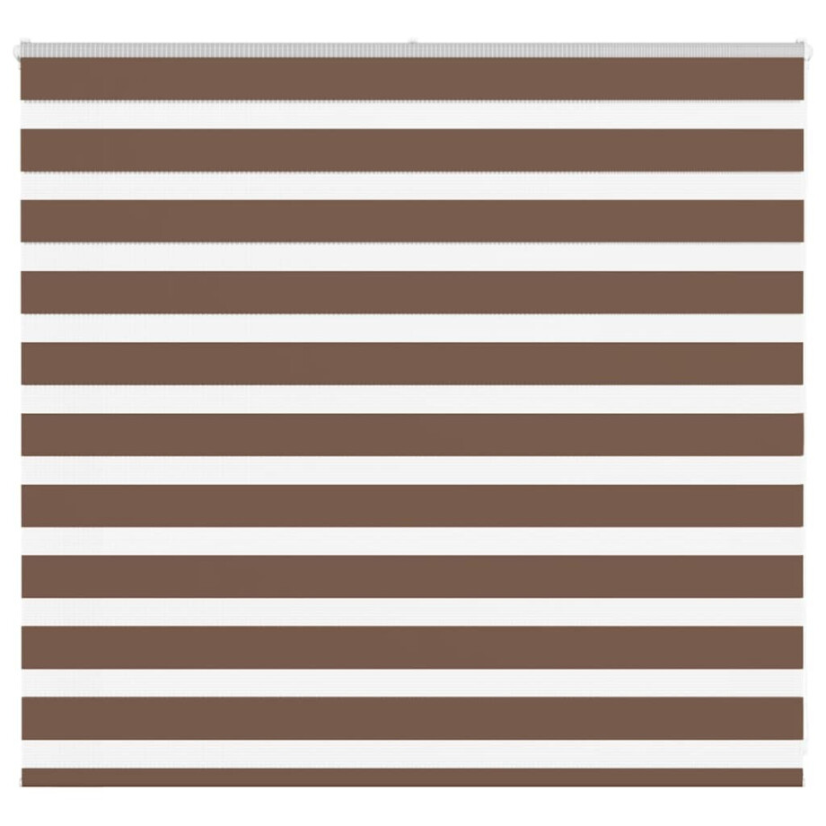 vidaXL Zebra rolgordijn 160x100 cm stofbreedte 155,9cm polyester bruin afbeelding 1