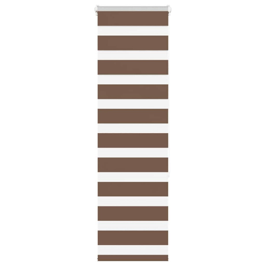 vidaXL Zebra rolgordijn 50x150 cm stofbreedte 45,9cm polyester bruin afbeelding 1