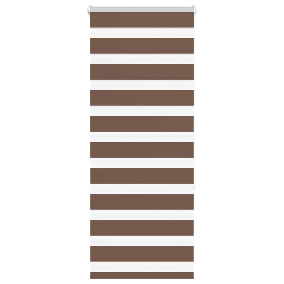 vidaXL Zebra rolgordijn 55x150 cm stofbreedte 50,9 cm polyester bruin vidaXL Zebra rolgordijn 55x150 cm stofbreedte 50,9 cm polyester bruin afbeelding 1