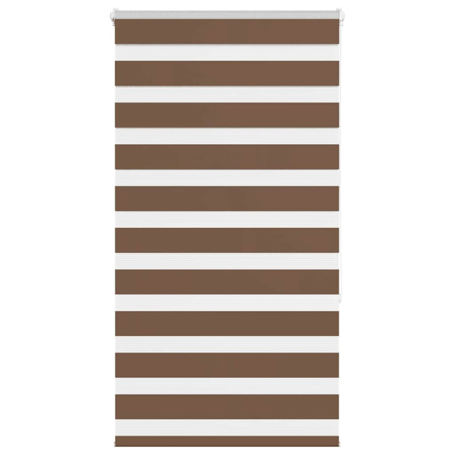 vidaXL Zebra rolgordijn 75x150 cm stofbreedte 70,9 cm polyester bruin vidaXL Zebra rolgordijn 75x150 cm stofbreedte 70,9 cm polyester bruin afbeelding 1