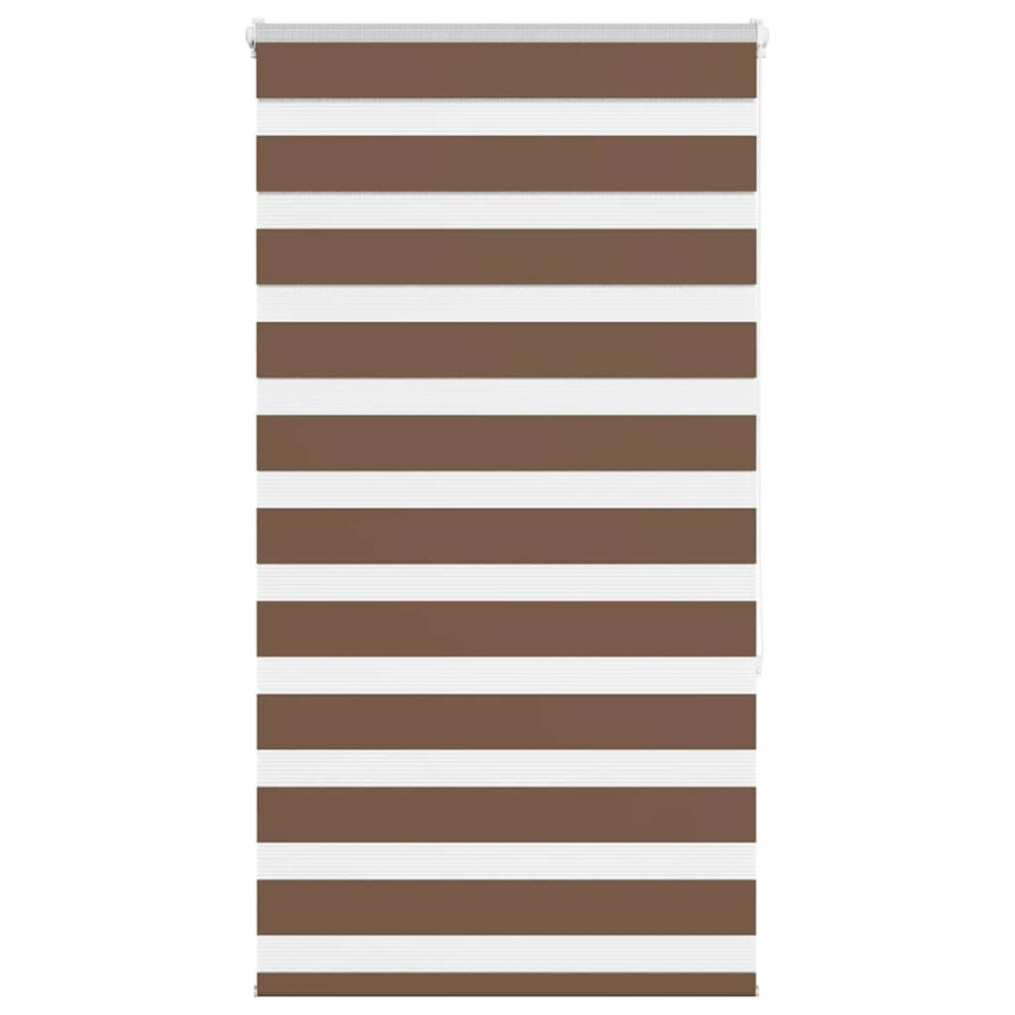 vidaXL Zebra rolgordijn 90x150 cm stofbreedte 85,9 cm polyester bruin vidaXL Zebra rolgordijn 90x150 cm stofbreedte 85,9 cm polyester bruin afbeelding 1