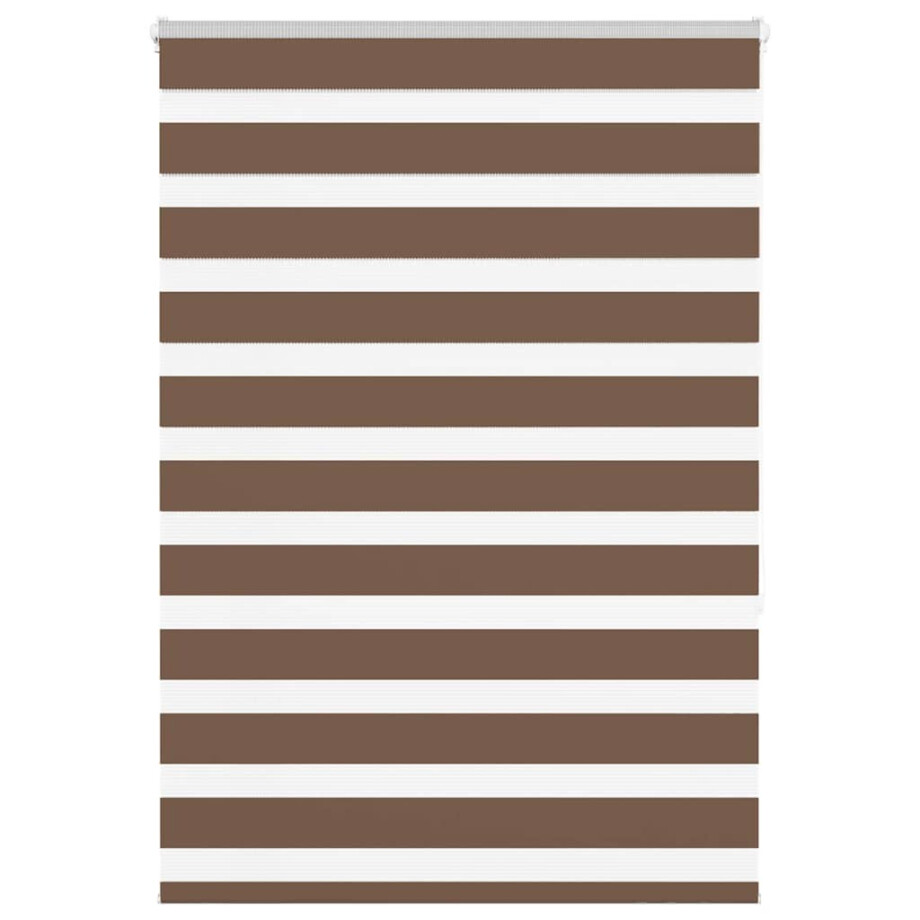 vidaXL Zebra rolgordijn 95x150 cm stofbreedte 90,9 cm polyester bruin vidaXL Zebra rolgordijn 95x150 cm stofbreedte 90,9 cm polyester bruin afbeelding 1