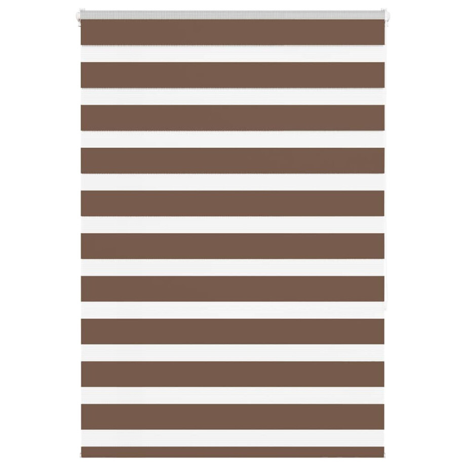 vidaXL Zebra rolgordijn 100x150 cm stofbreedte 95,9 cm polyester bruin vidaXL Zebra rolgordijn 100x150 cm stofbreedte 95,9 cm polyester bruin afbeelding 1