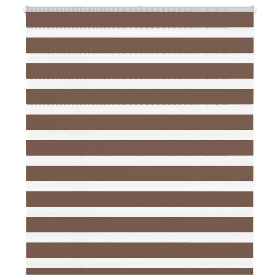 vidaXL Zebra rolgordijn 120x150 cm stofbreedte 115,9cm polyester bruin vidaXL Zebra rolgordijn 120x150 cm stofbreedte 115,9cm polyester bruin afbeelding 1