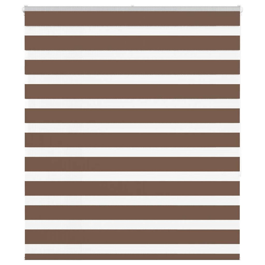 vidaXL Zebra rolgordijn 135x150 cm stofbreedte 130,9cm polyester bruin vidaXL Zebra rolgordijn 135x150 cm stofbreedte 130,9cm polyester bruin afbeelding 1