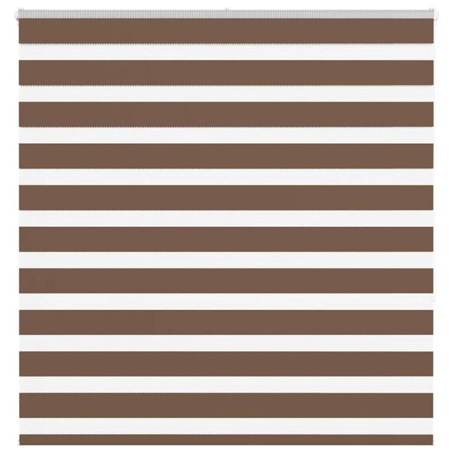 vidaXL Zebra rolgordijn 140x150 cm stofbreedte 135,9cm polyester bruin vidaXL Zebra rolgordijn 140x150 cm stofbreedte 135,9cm polyester bruin afbeelding 1