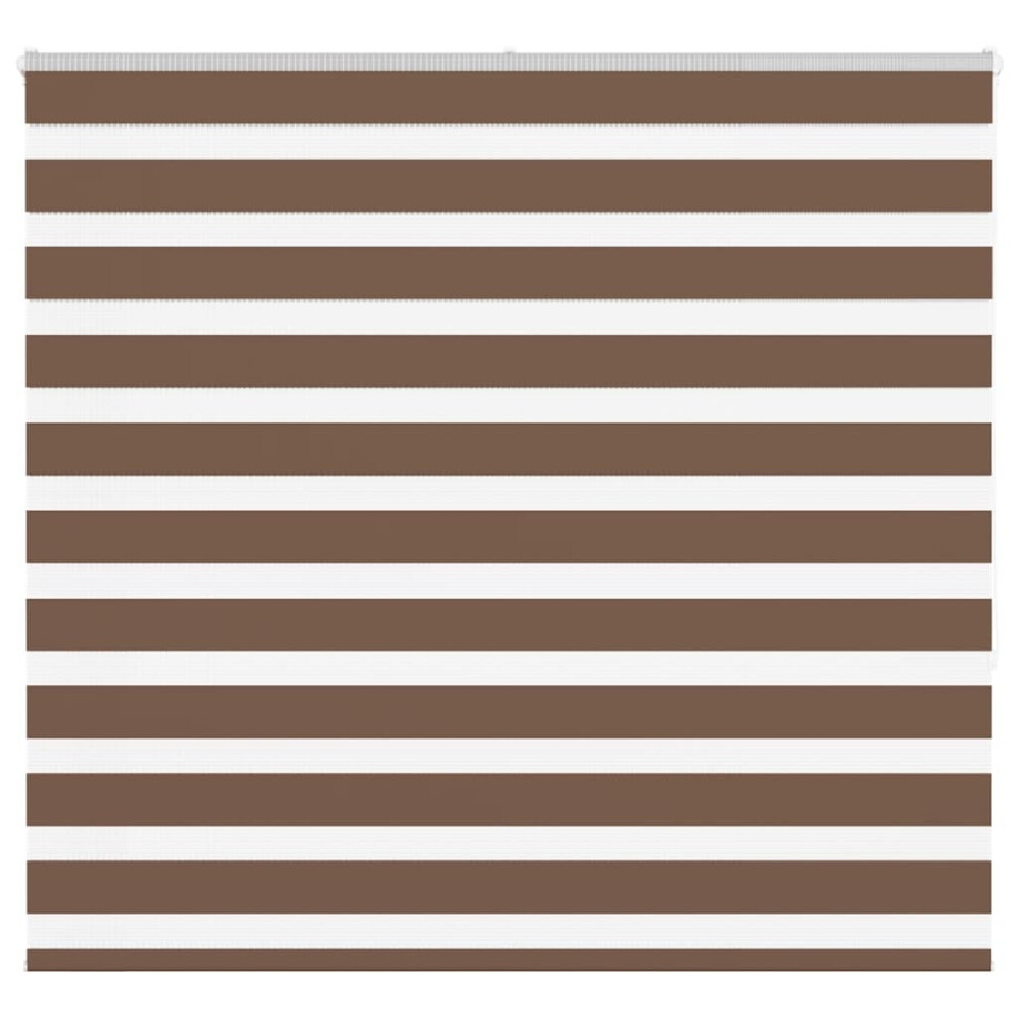 vidaXL Zebra rolgordijn 155x150 cm stofbreedte 150,9cm polyester bruin vidaXL Zebra rolgordijn 155x150 cm stofbreedte 150,9cm polyester bruin afbeelding 1