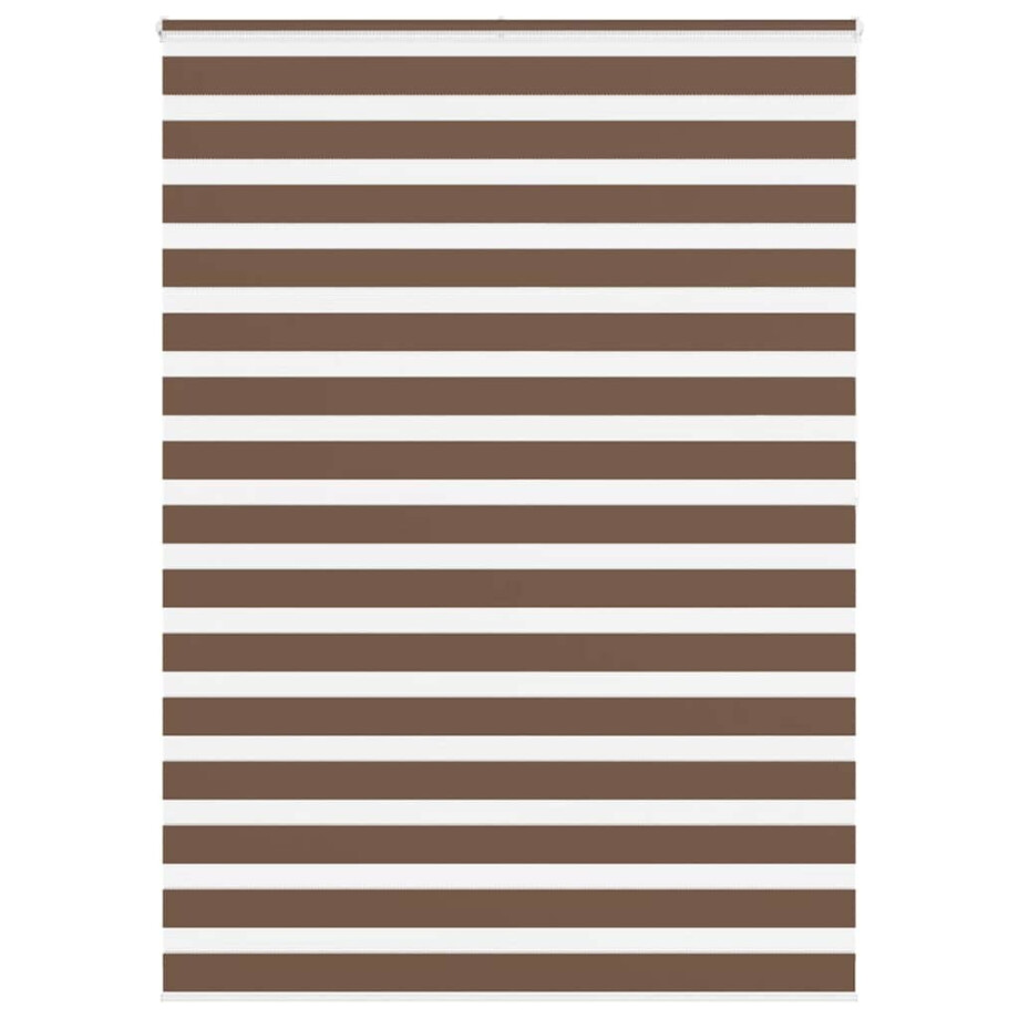 vidaXL Zebra rolgordijn 160x200 cm stofbreedte 155,9cm polyester bruin afbeelding 1
