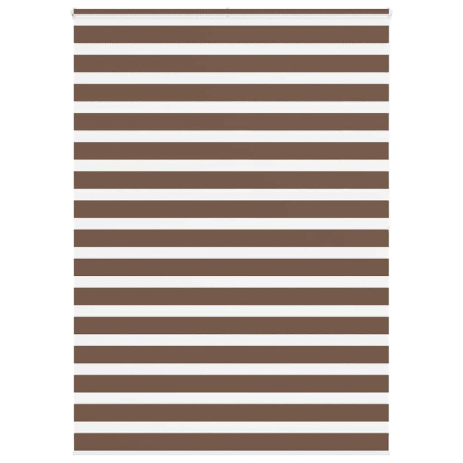 vidaXL Zebra rolgordijn 165x200 cm stofbreedte 160,9cm polyester bruin afbeelding 1