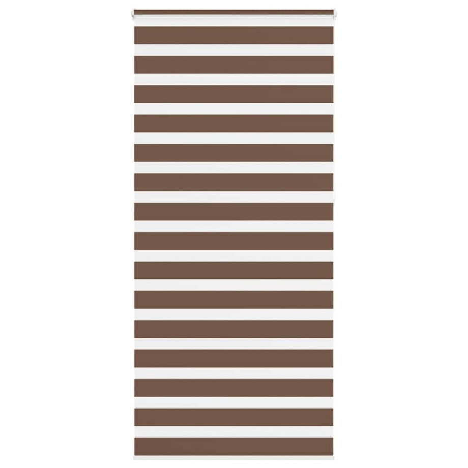 vidaXL Zebra rolgordijn 105x230 cm stofbreedte 100,9cm polyester bruin afbeelding 1