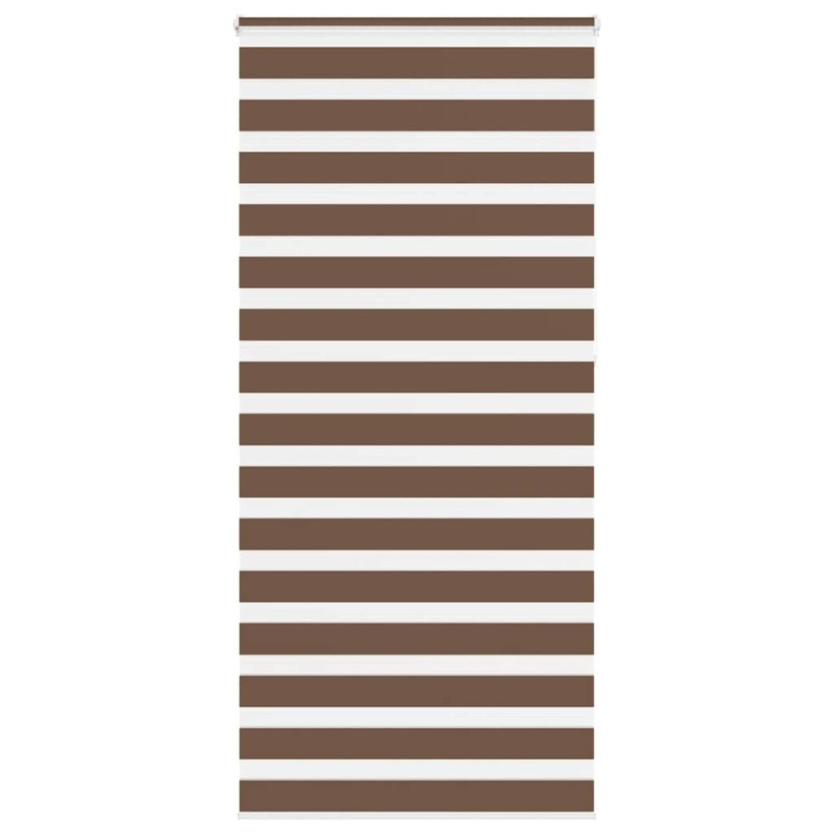 vidaXL Zebra rolgordijn 115x230 cm stofbreedte 110,9cm polyester bruin afbeelding 1
