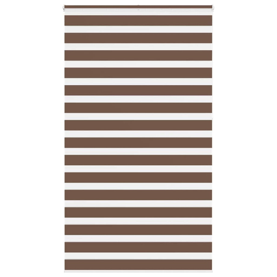 vidaXL Zebra rolgordijn 120x230 cm stofbreedte 115,9cm polyester bruin afbeelding 1