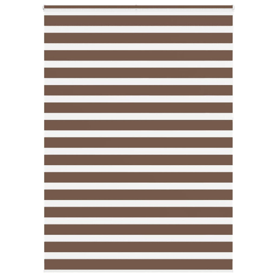 vidaXL Zebra rolgordijn 165x230 cm stofbreedte 160,9cm polyester bruin vidaXL Zebra rolgordijn 165x230 cm stofbreedte 160,9cm polyester bruin afbeelding 1