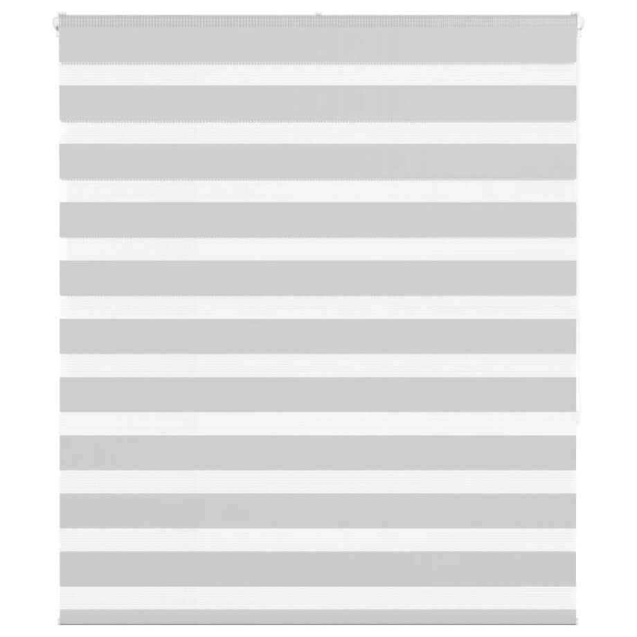 vidaXL Zebra rolgordijn 135x150 cm stofbreedte 130,9 cm lichtgrijs afbeelding 1