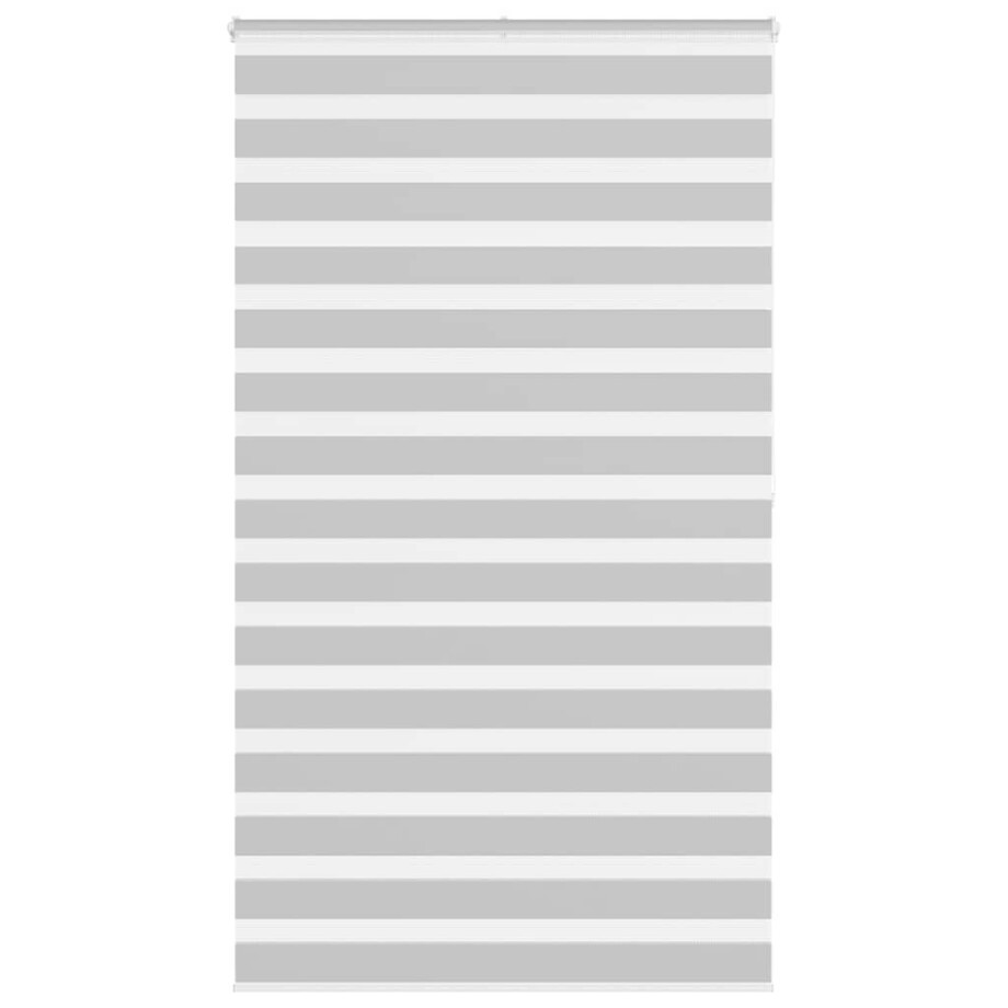 vidaXL Zebra rolgordijn 130x200 cm stofbreedte 125,9 cm lichtgrijs afbeelding 1