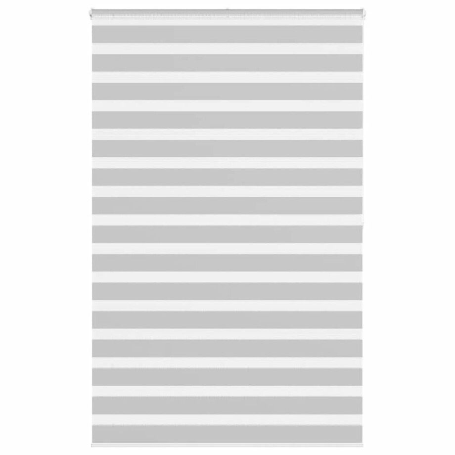 vidaXL Zebra rolgordijn 150x200 cm stofbreedte 145,9 cm lichtgrijs afbeelding 1