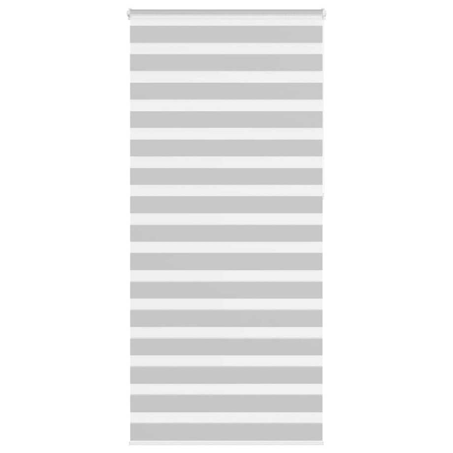 vidaXL Zebra rolgordijn 110x230 cm stofbreedte 105,9 cm lichtgrijs afbeelding 1