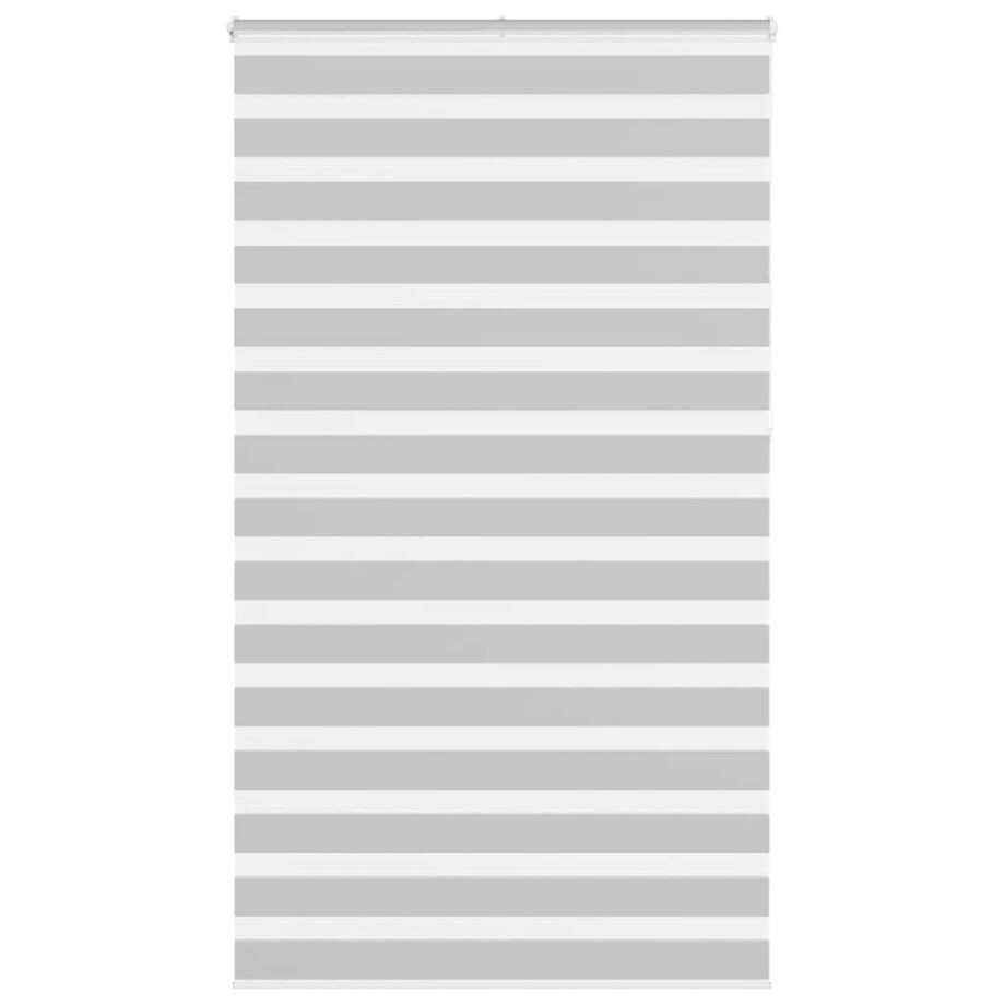 vidaXL Zebra rolgordijn 135x230 cm stofbreedte 130,9 cm lichtgrijs afbeelding 1