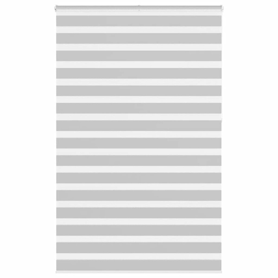 vidaXL Zebra rolgordijn 140x230 cm stofbreedte 135,9 cm lichtgrijs afbeelding 1