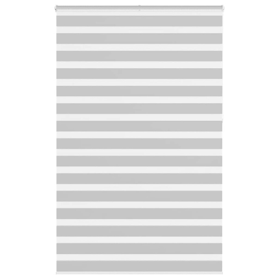 vidaXL Zebra rolgordijn 145x230 cm stofbreedte 140,9 cm lichtgrijs afbeelding 1