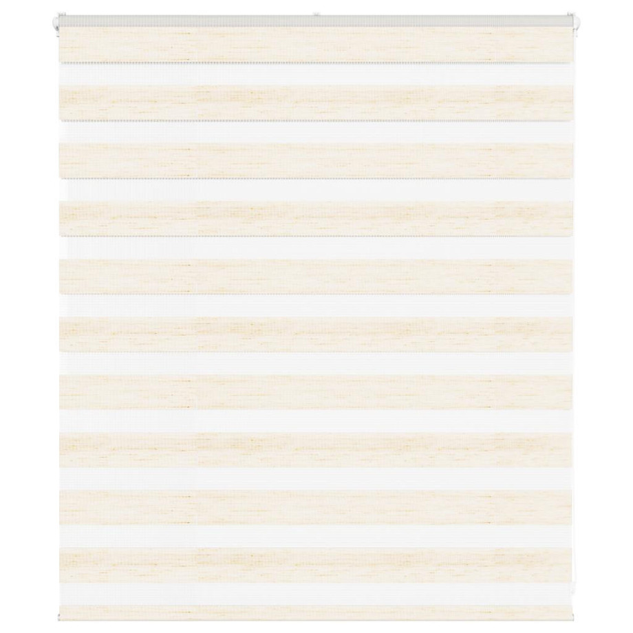 vidaXL Zebra rolgordijn 130x100 cm stofbreedte 125,9 cm marmerbeige afbeelding 1