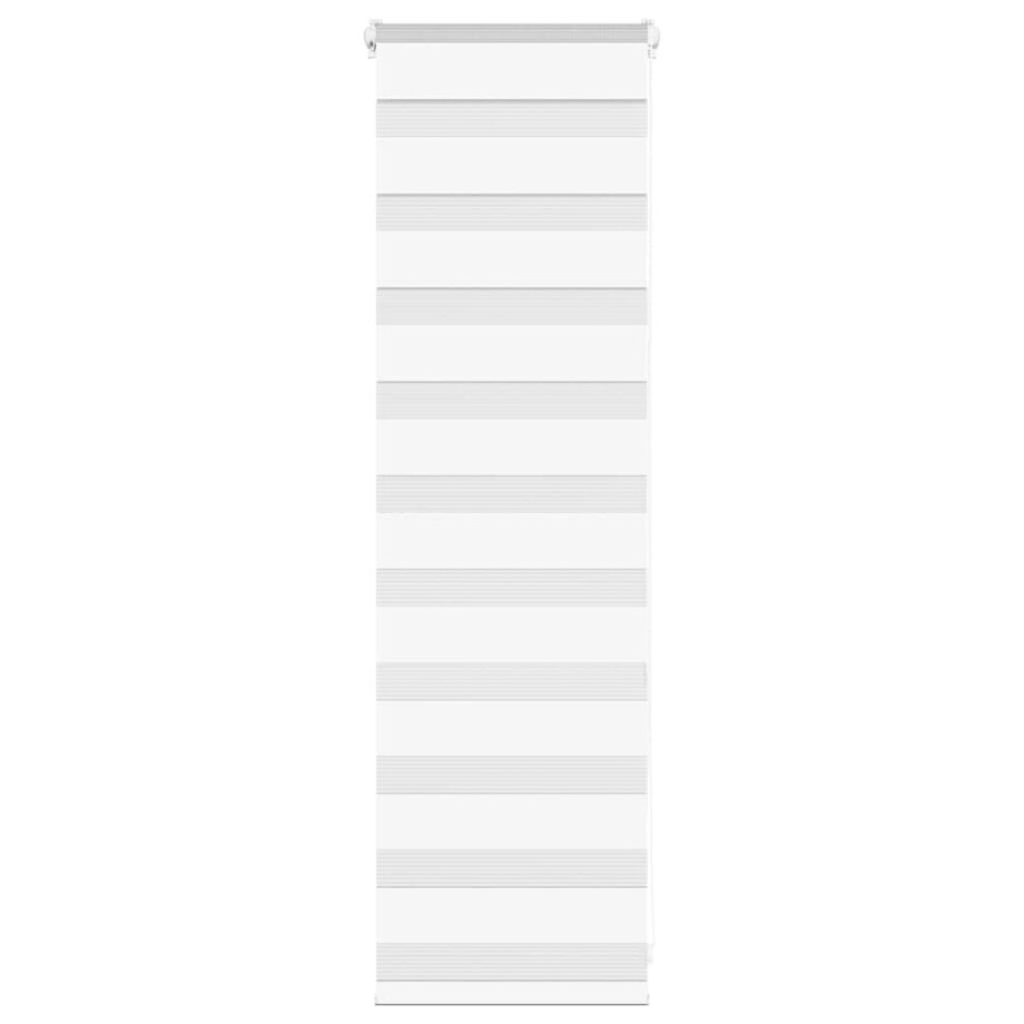 vidaXL Zebra rolgordijn 45x100 cm stofbreedte 40,9 cm polyester wit afbeelding 1