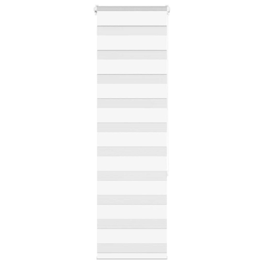 vidaXL Zebra rolgordijn 45x150 cm stofbreedte 40,9 cm polyester wit afbeelding 1