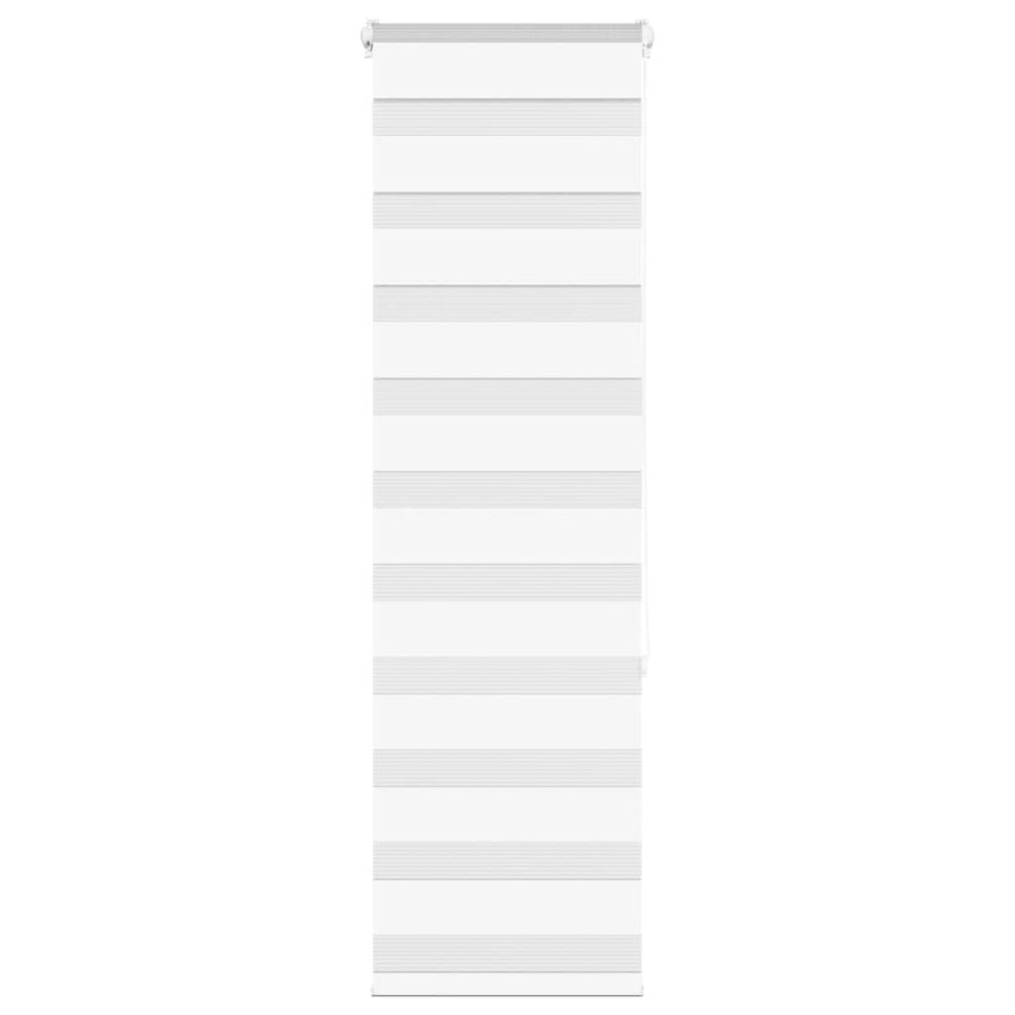 vidaXL Zebra rolgordijn 50x150 cm stofbreedte 45,9cm polyester wit afbeelding 1