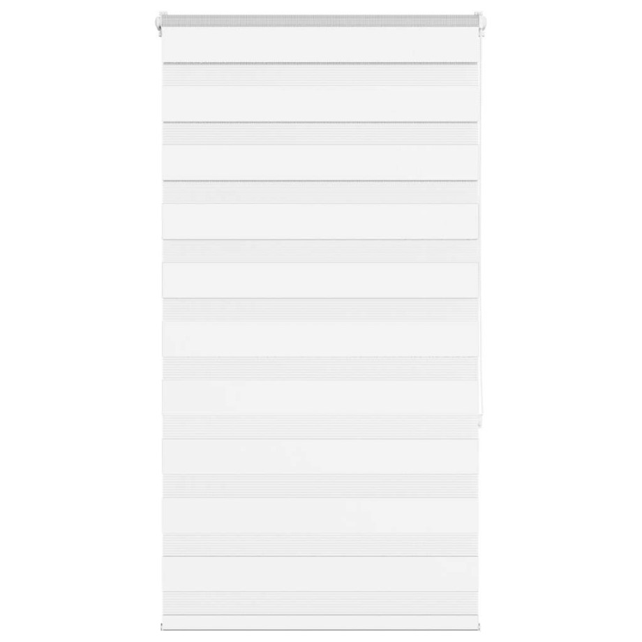 vidaXL Zebra rolgordijn 80x150 cm stofbreedte 75,9 cm polyester wit afbeelding 1