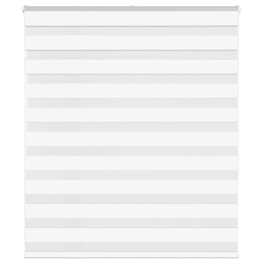 vidaXL Zebra rolgordijn 130x150 cm stofbreedte 125,9cm polyester wit afbeelding 1