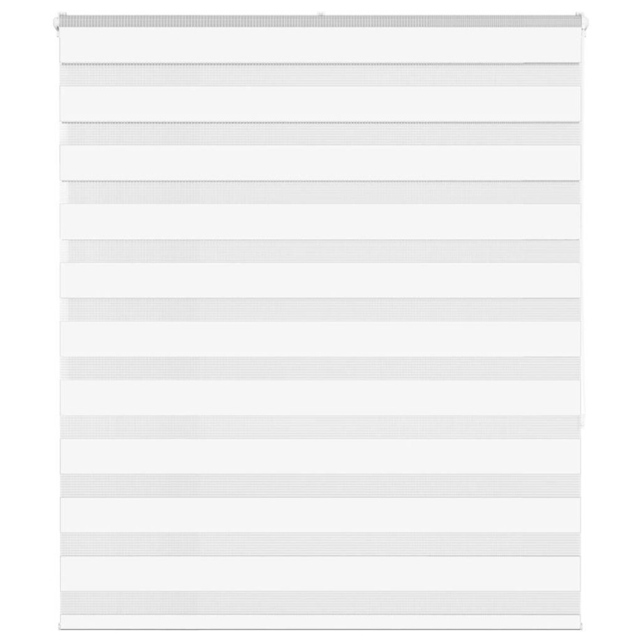 vidaXL Zebra rolgordijn 135x150 cm stofbreedte 130,9cm polyester wit afbeelding 1