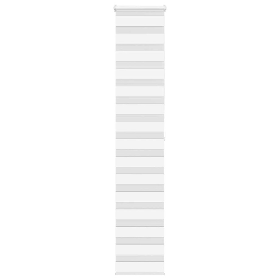 vidaXL Zebra rolgordijn 40x200 cm stofbreedte 35,9 cm polyester wit afbeelding 1