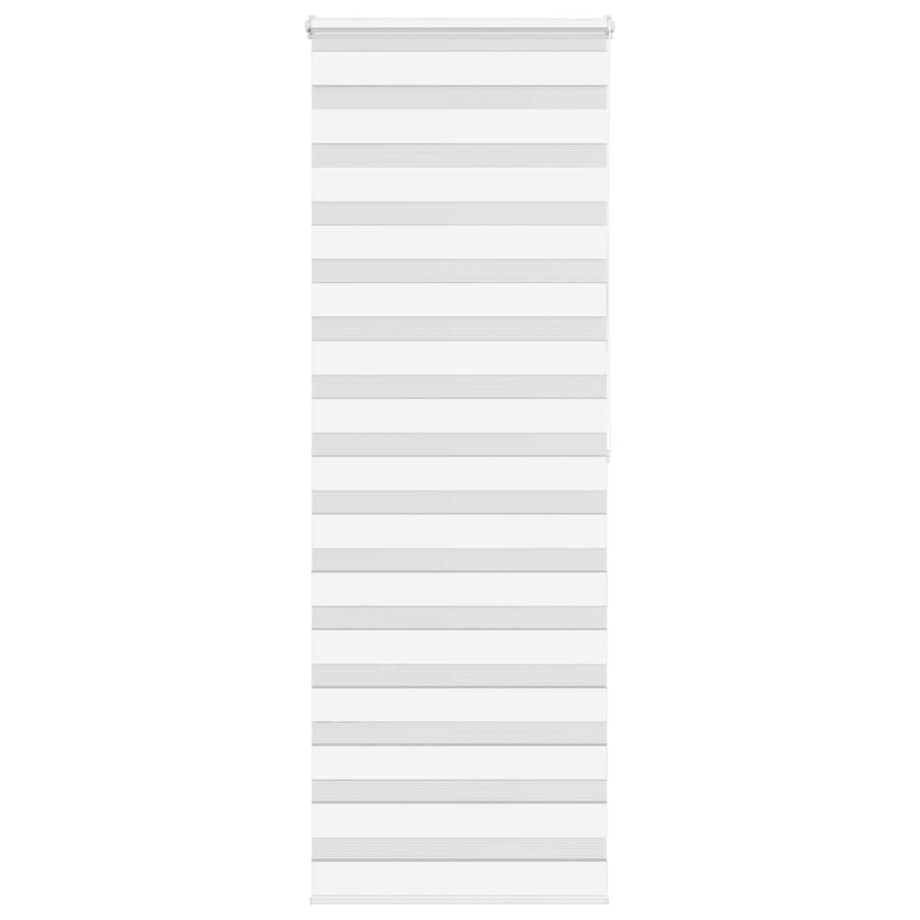 vidaXL Zebra rolgordijn 70x200 cm stofbreedte 65,9 cm polyester wit afbeelding 1