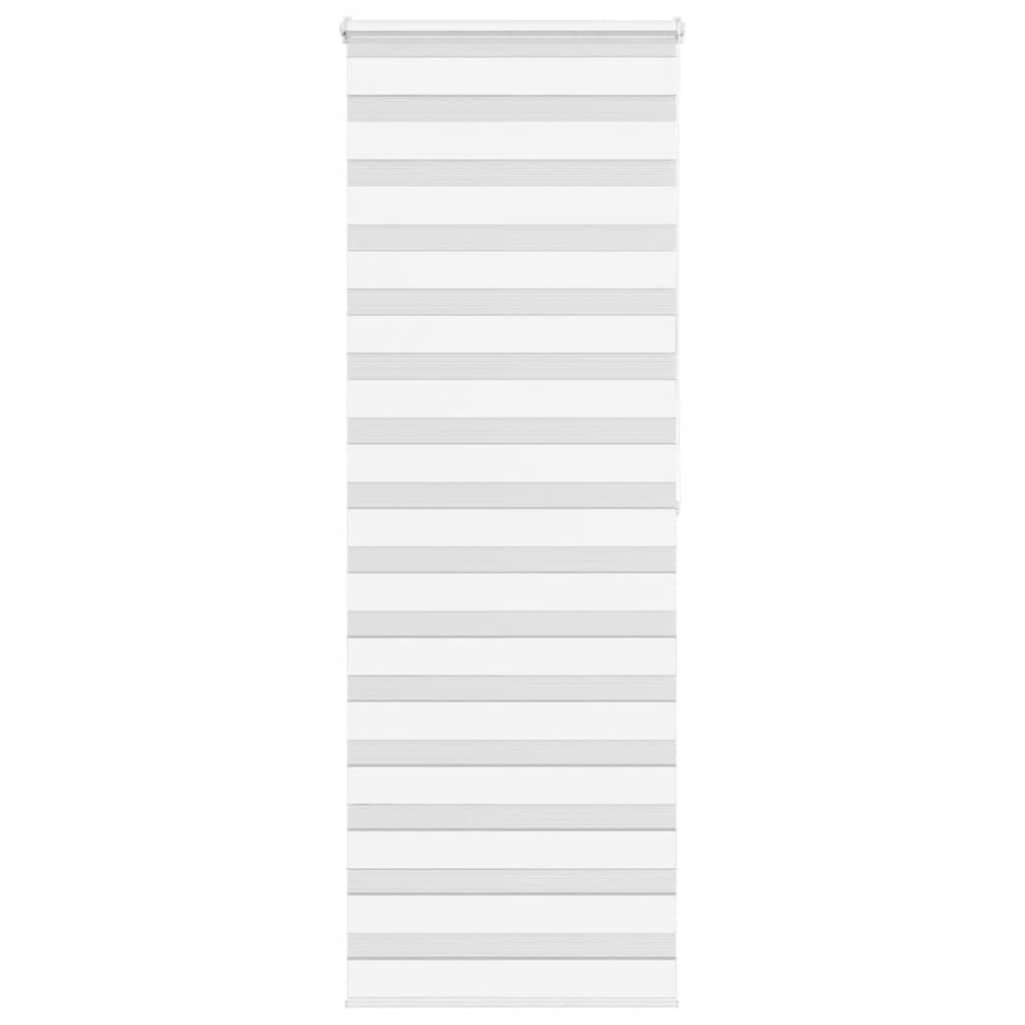 vidaXL Zebra rolgordijn 85x200 cm stofbreedte 80,9 cm polyester wit afbeelding 1