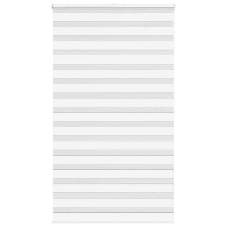 vidaXL Zebra rolgordijn 125x200 cm stofbreedte 120,9cm polyester wit afbeelding 1