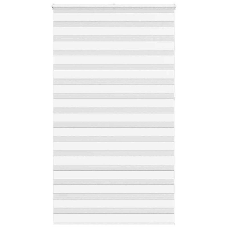 vidaXL Zebra rolgordijn 120x230 cm stofbreedte 115,9cm polyester wit afbeelding 1
