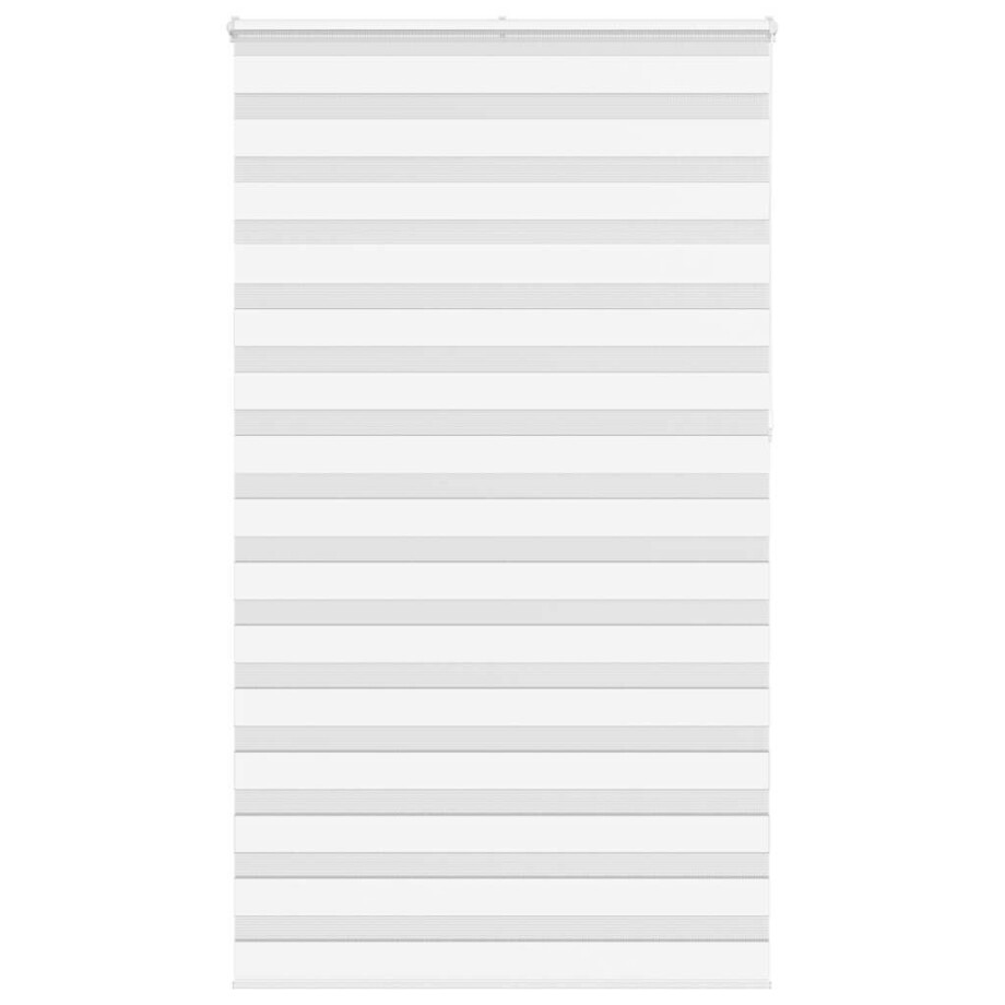 vidaXL Zebra rolgordijn 130x230 cm stofbreedte 125,9cm polyester wit afbeelding 1