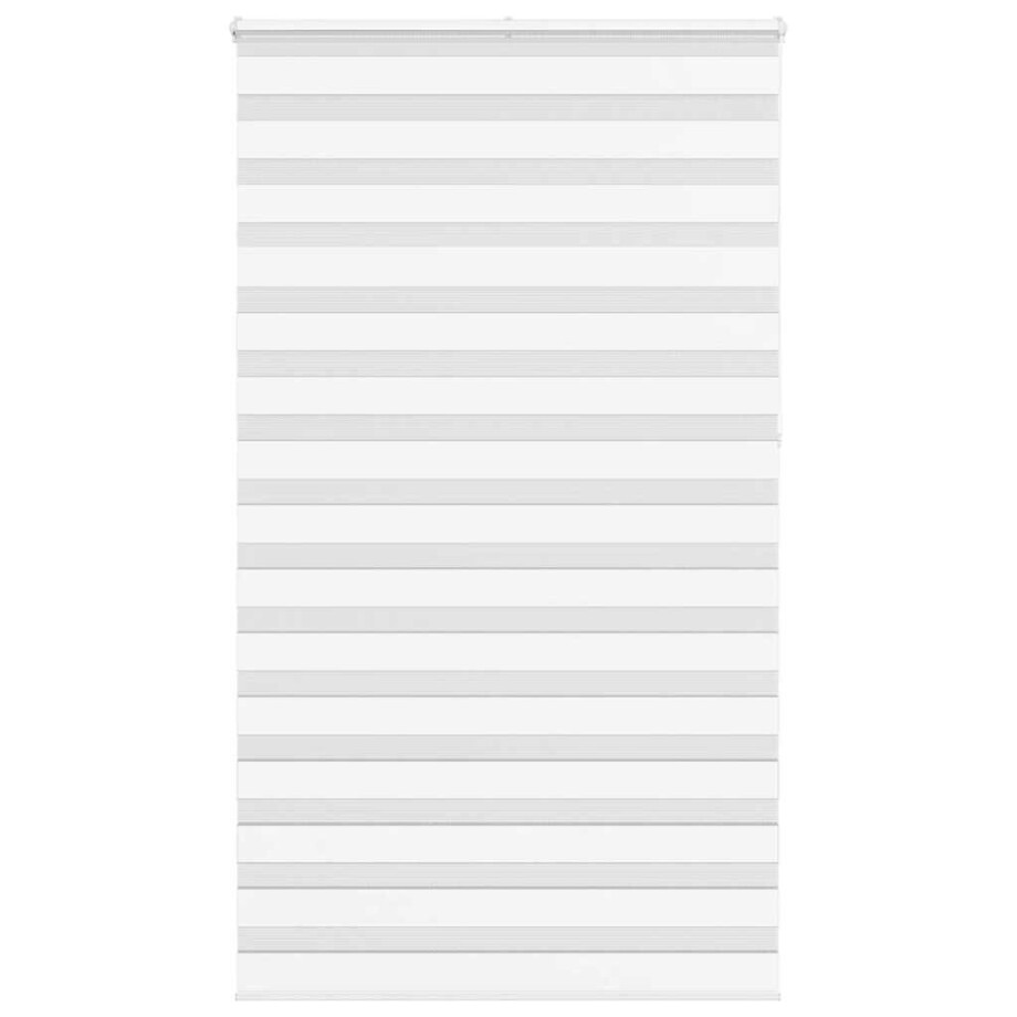 vidaXL Zebra rolgordijn 135x230 cm stofbreedte 130,9cm polyester wit afbeelding 1