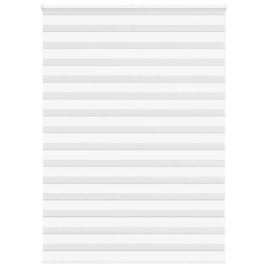 vidaXL Zebra rolgordijn 155x230 cm stofbreedte 150,9cm polyester wit afbeelding 1