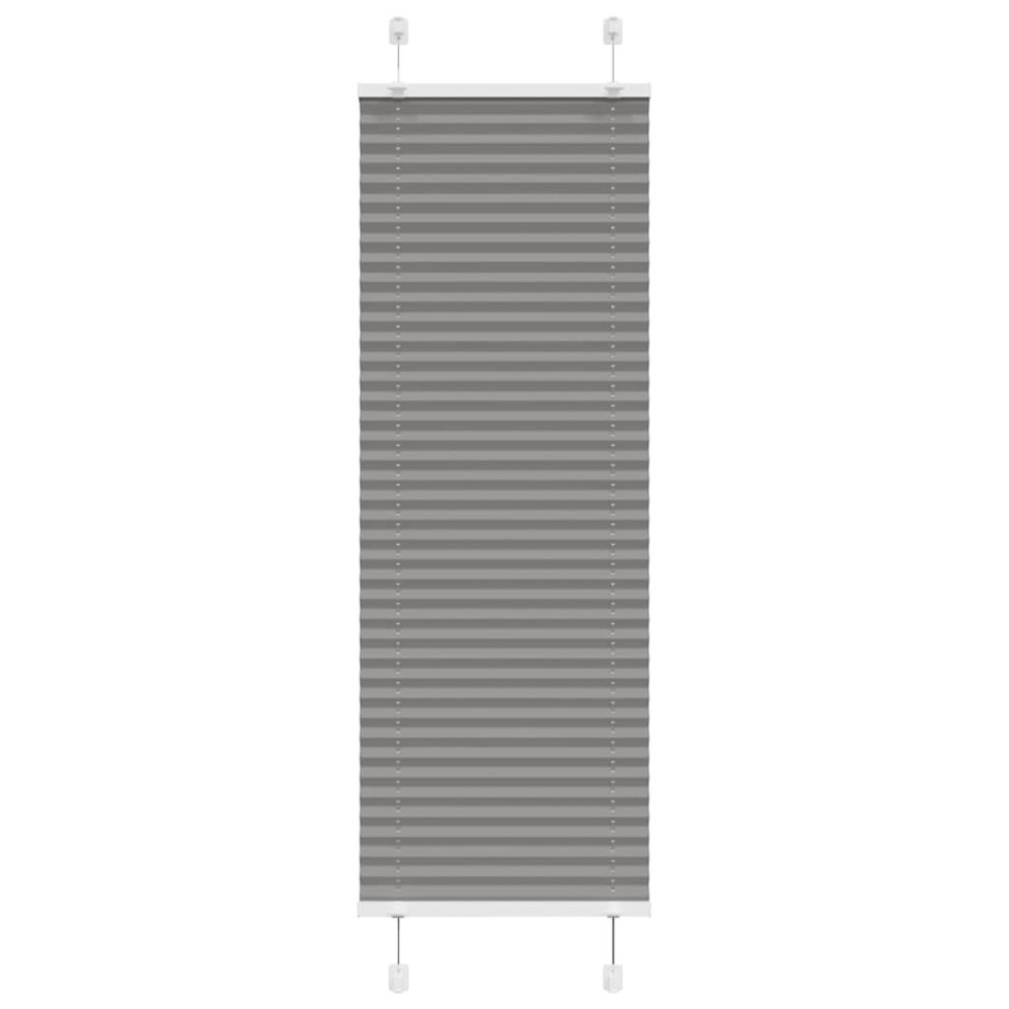 vidaXL Plissé rolgordijn 45x150 cm stofbreedte 44,4 cm antraciet afbeelding 1