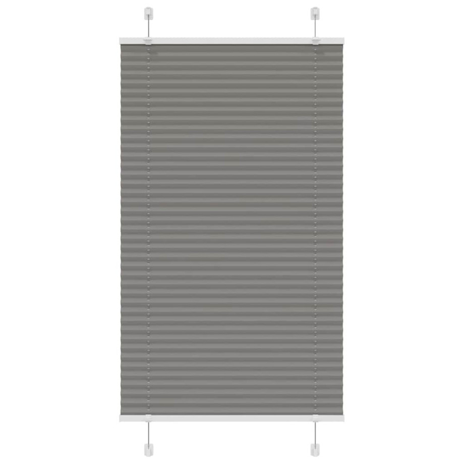 vidaXL Plissé rolgordijn 70x150 cm stofbreedte 69,4 cm antraciet afbeelding 1