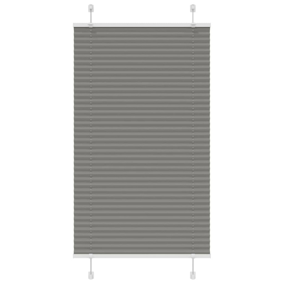 vidaXL Plissé rolgordijn 80x150 cm stofbreedte 79,4 cm antraciet afbeelding 1