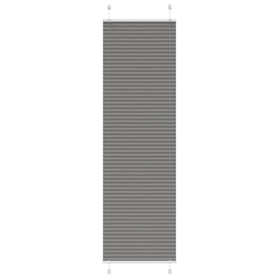vidaXL Plissé rolgordijn 55x200 cm stofbreedte 54,4 cm antraciet afbeelding 1